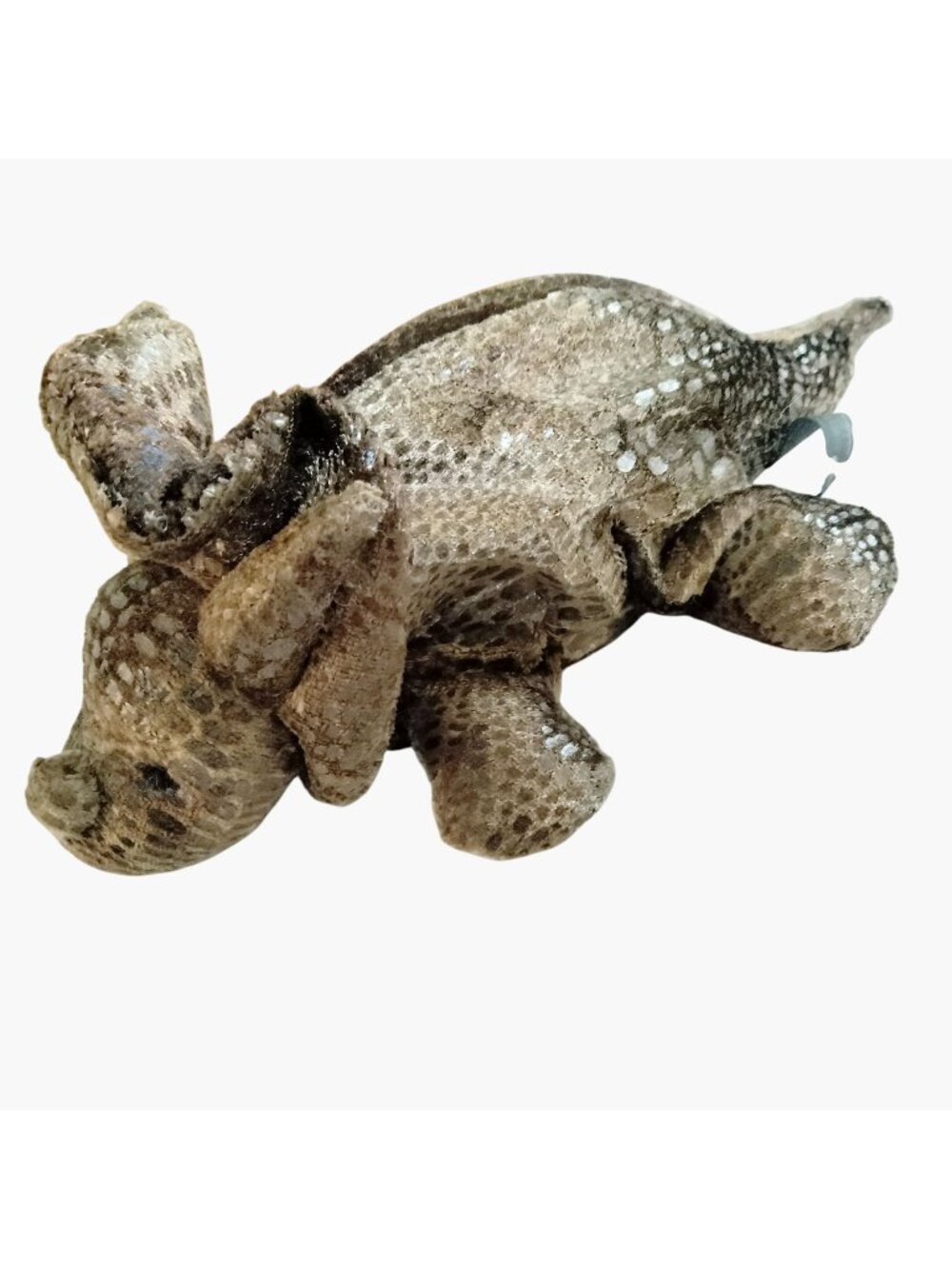 RUSS Zonies Triggor Triceratops Bean Bag Toy Dinosaur 1990 Earth Zone Collection